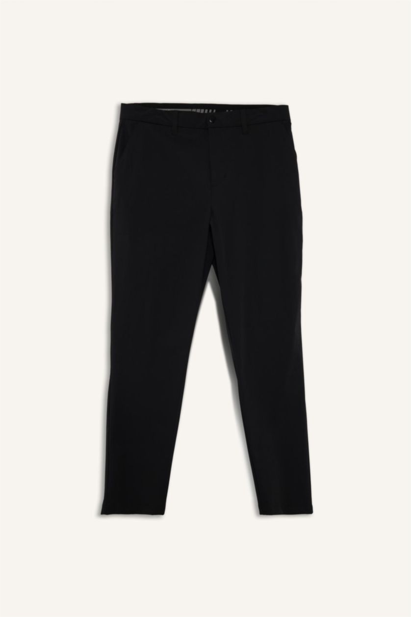 Erkek Siyah Slım Fıt Pantolon