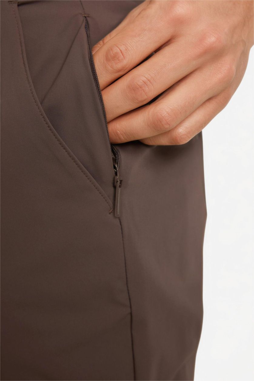 Man Brown Slim Fit Trousers