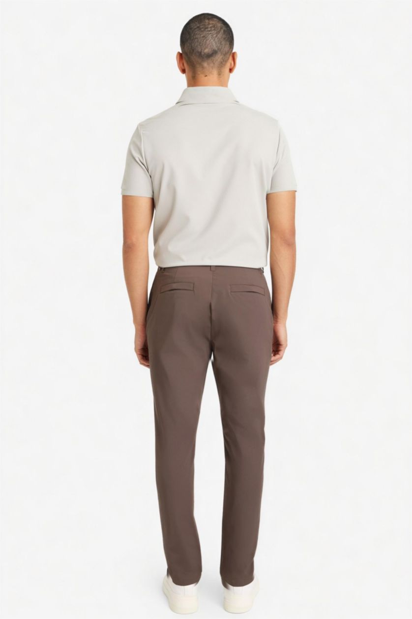 Man Brown Slim Fit Trousers