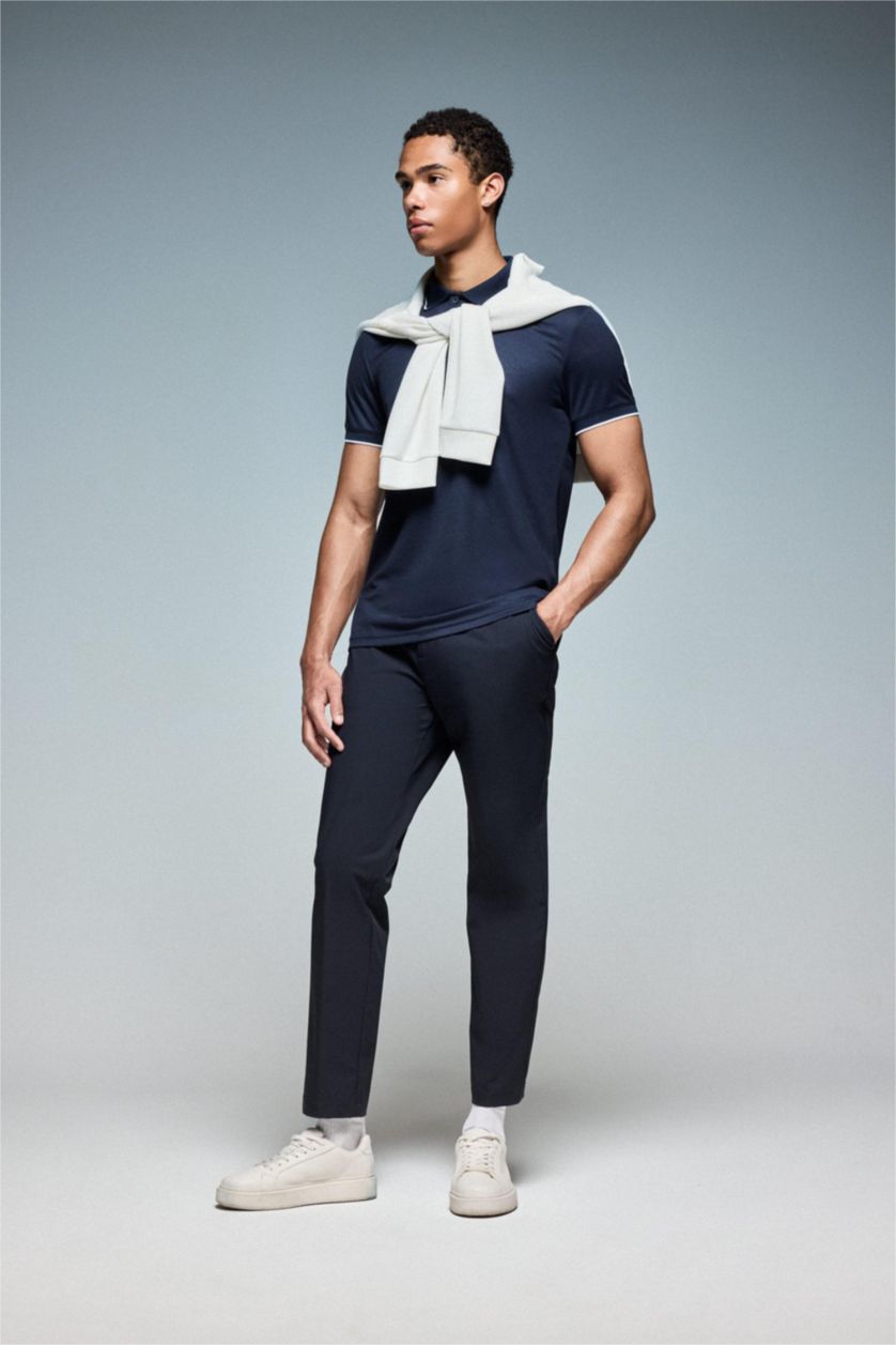 MAN NAVY Slim Fit Trousers