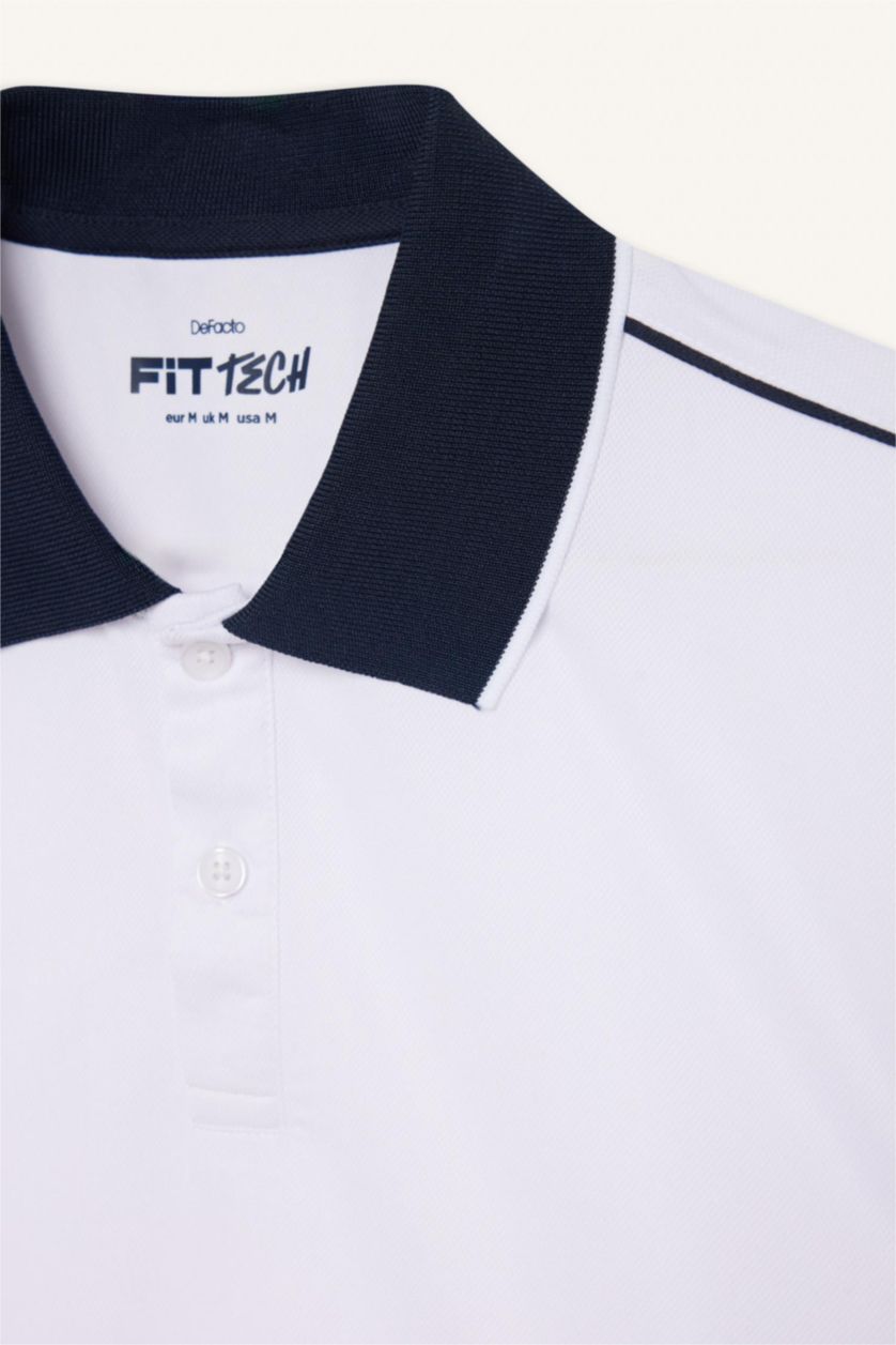 Erkek Beyaz Slim Fit Polo Tişört