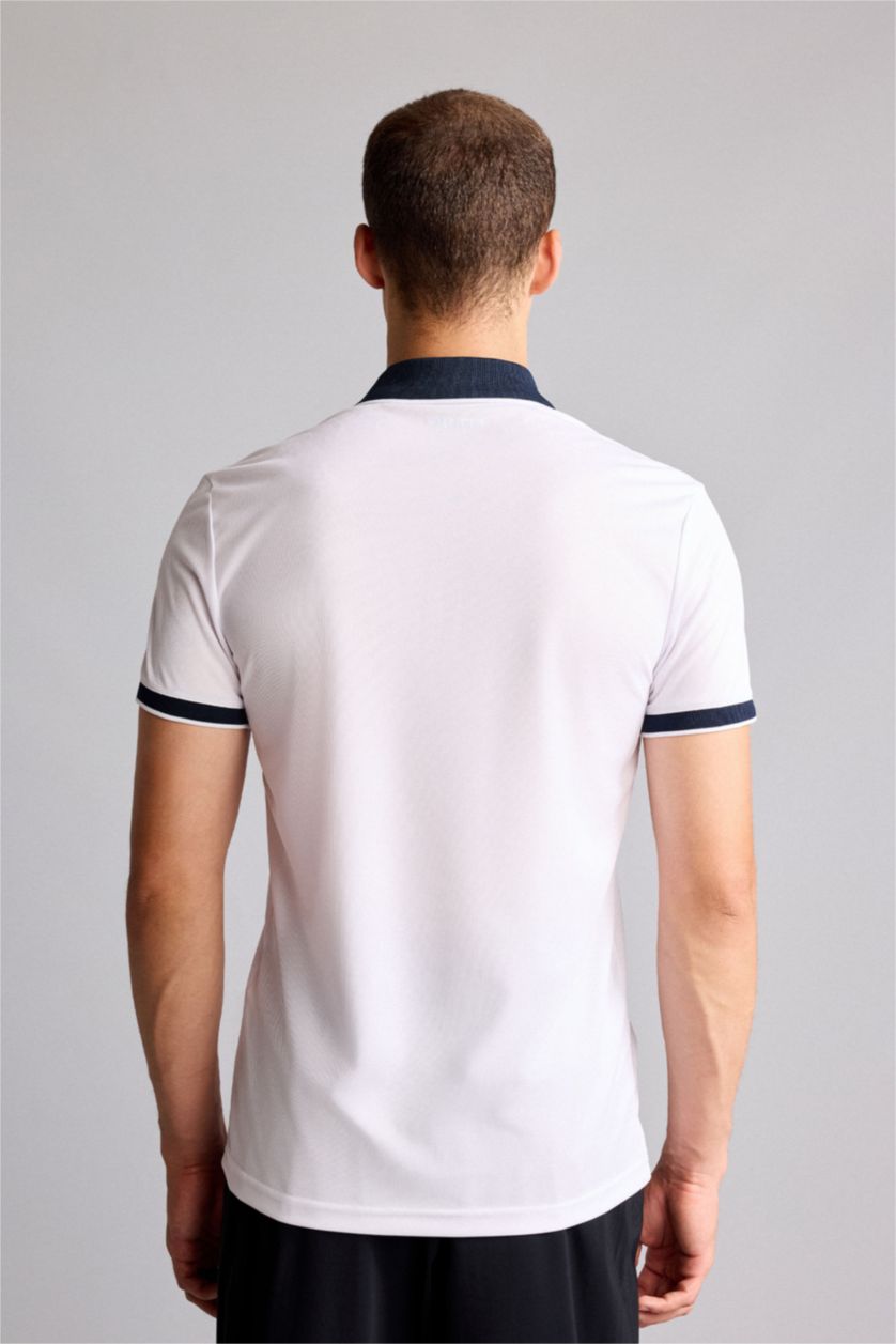 Erkek Beyaz Slim Fit Polo Tişört