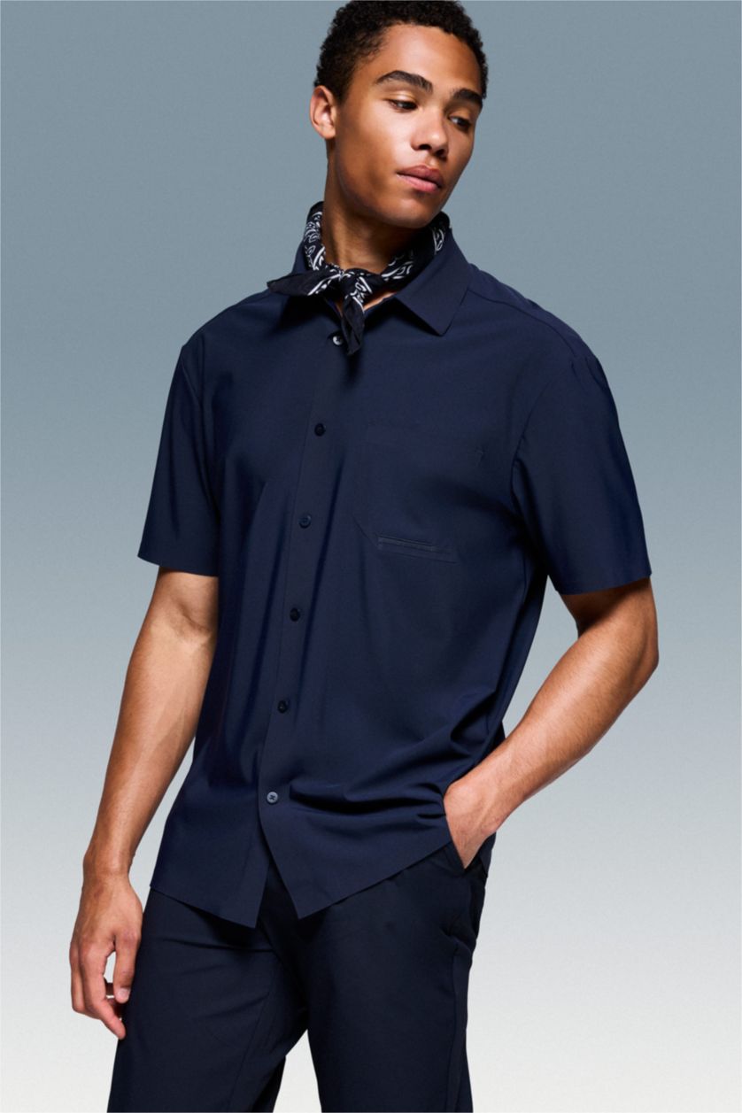 HOMME Marin Chemise à manches courtes