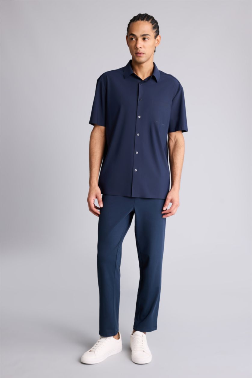 Мужчины Синий Short Sleeve Shirt