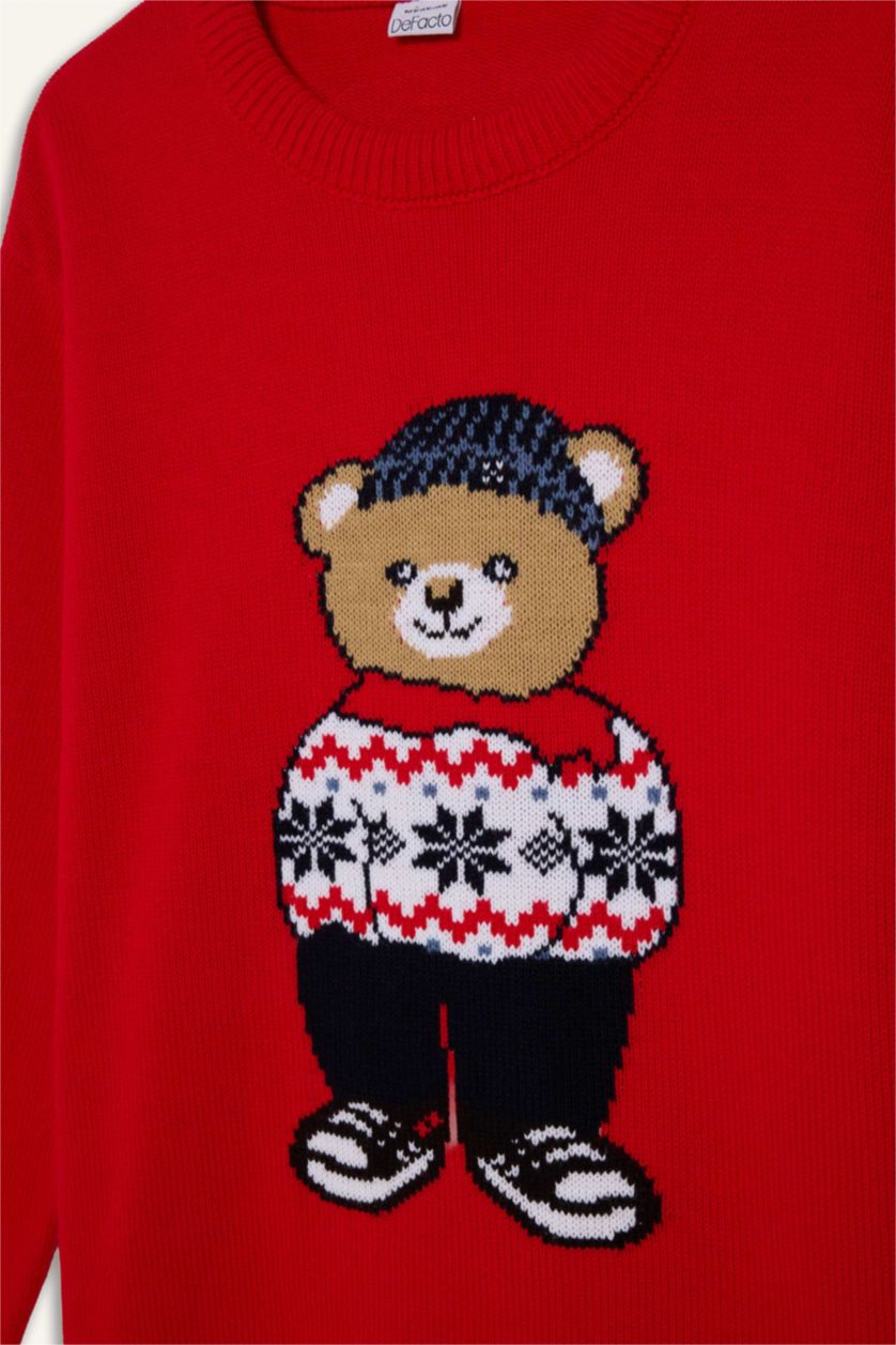 رجال أحمر بلوفر تريكو قصة عادية