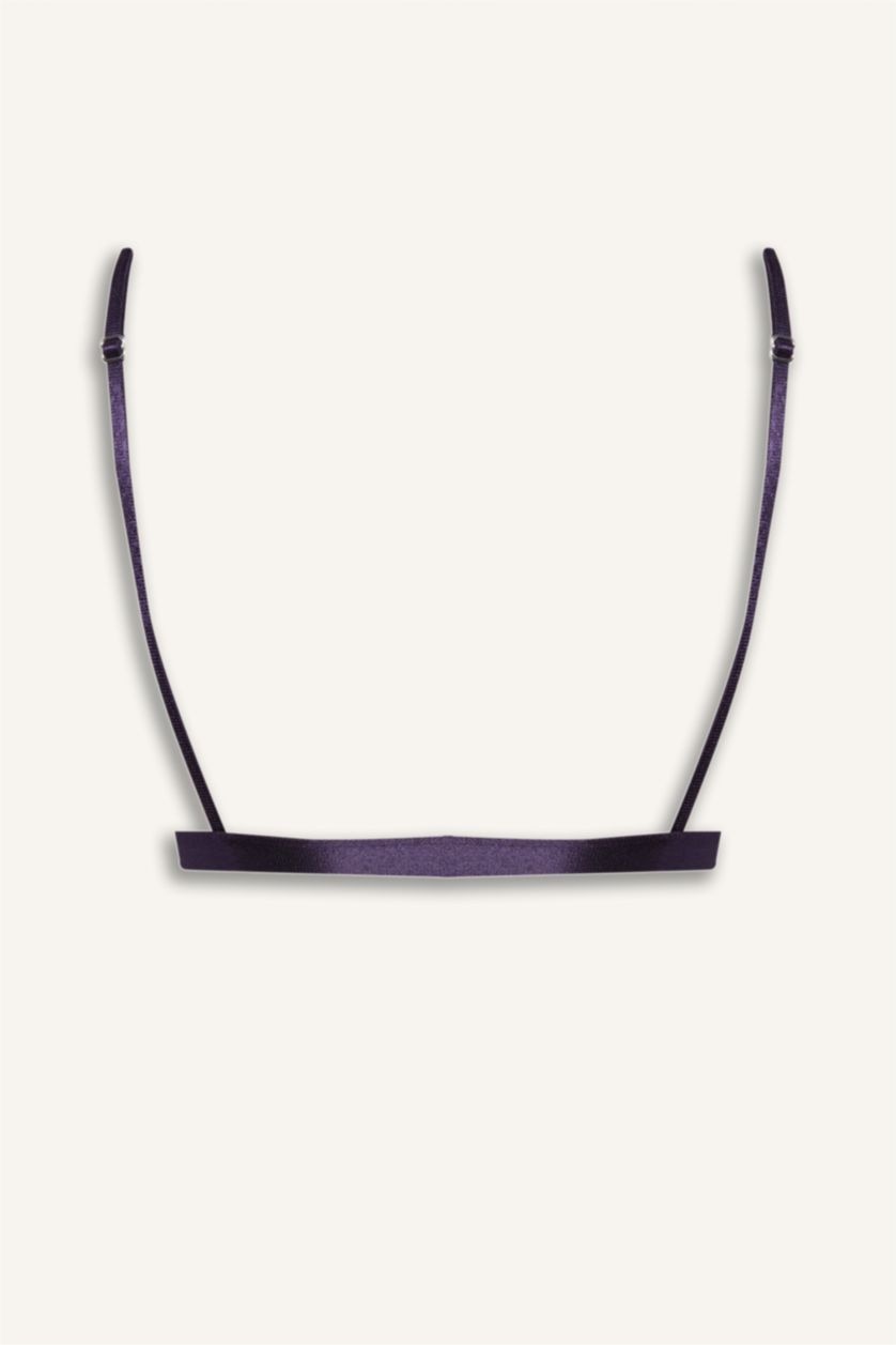 Woman Purple Fall in Love With Lace Bra