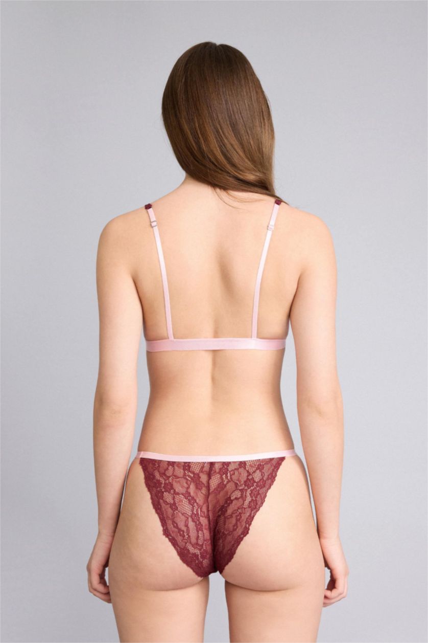 WOMAN Bordeaux Satin Brazilian Panty