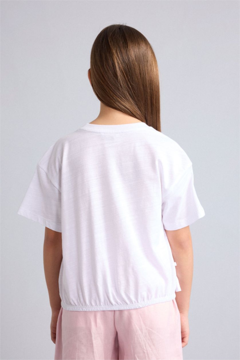 Young Girls - Teen Girls White Relax Fit Short Sleeve T-Shirt