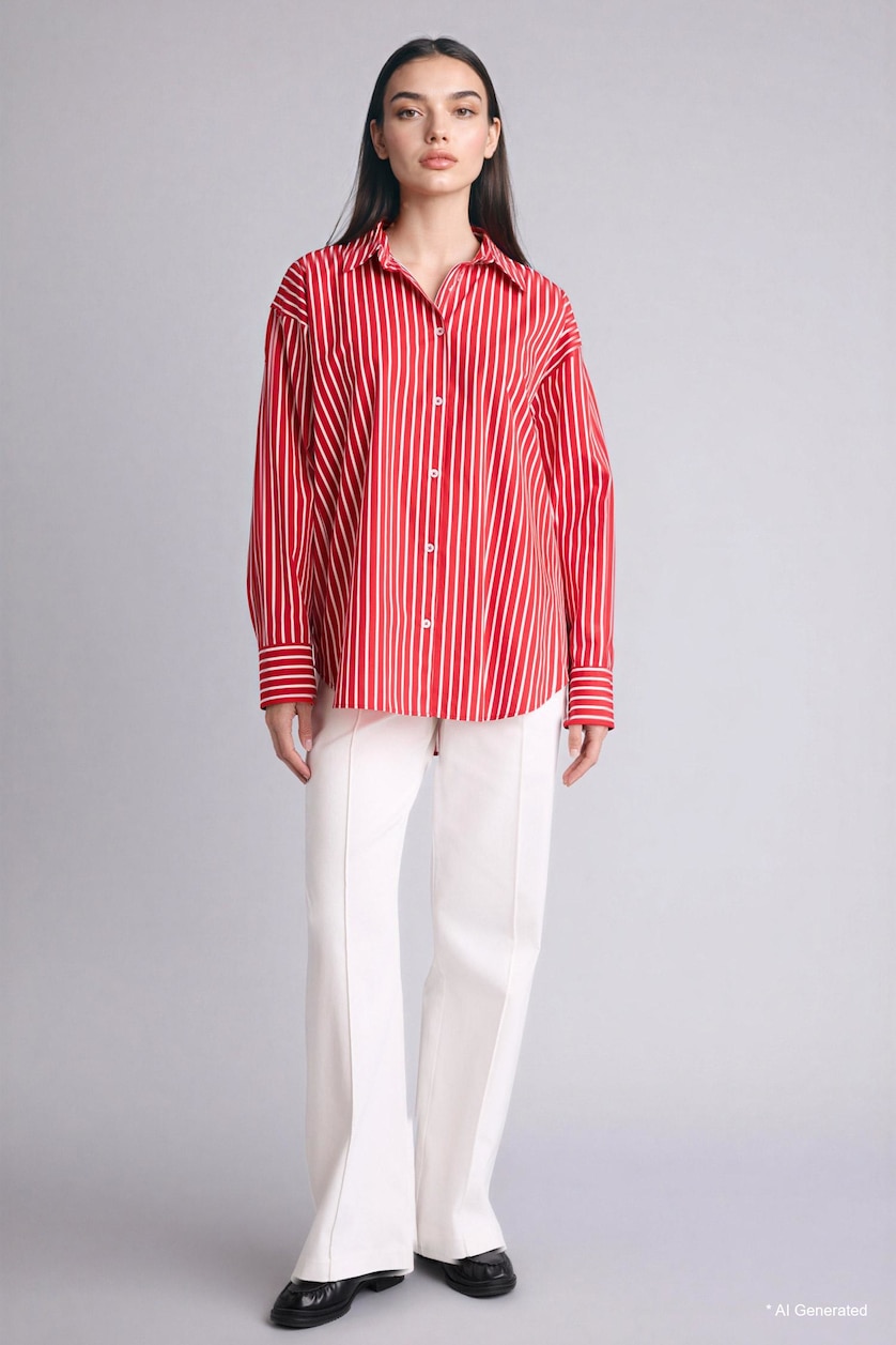 WOMAN White Wide Leg Wide Leg Zipper Pocket Gabardine Trousers