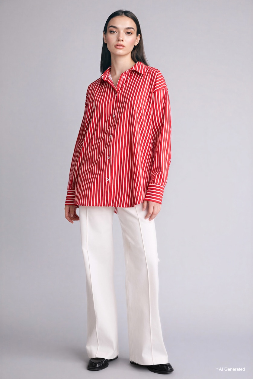 WOMAN White Wide Leg Wide Leg Zipper Pocket Gabardine Trousers