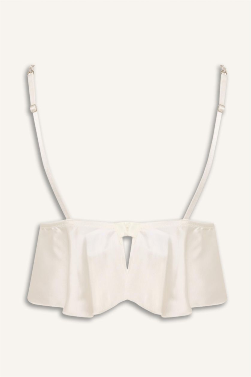 FEMME Écru Haut de pyjama écru en satin Coupe régulière