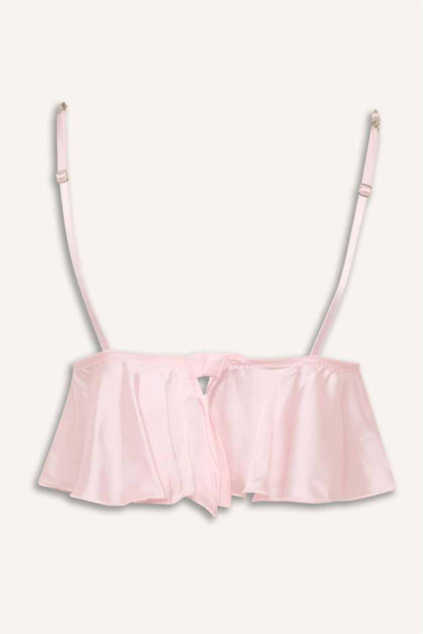 WOMAN Light Pink Regular Fit Satin Woven Tops