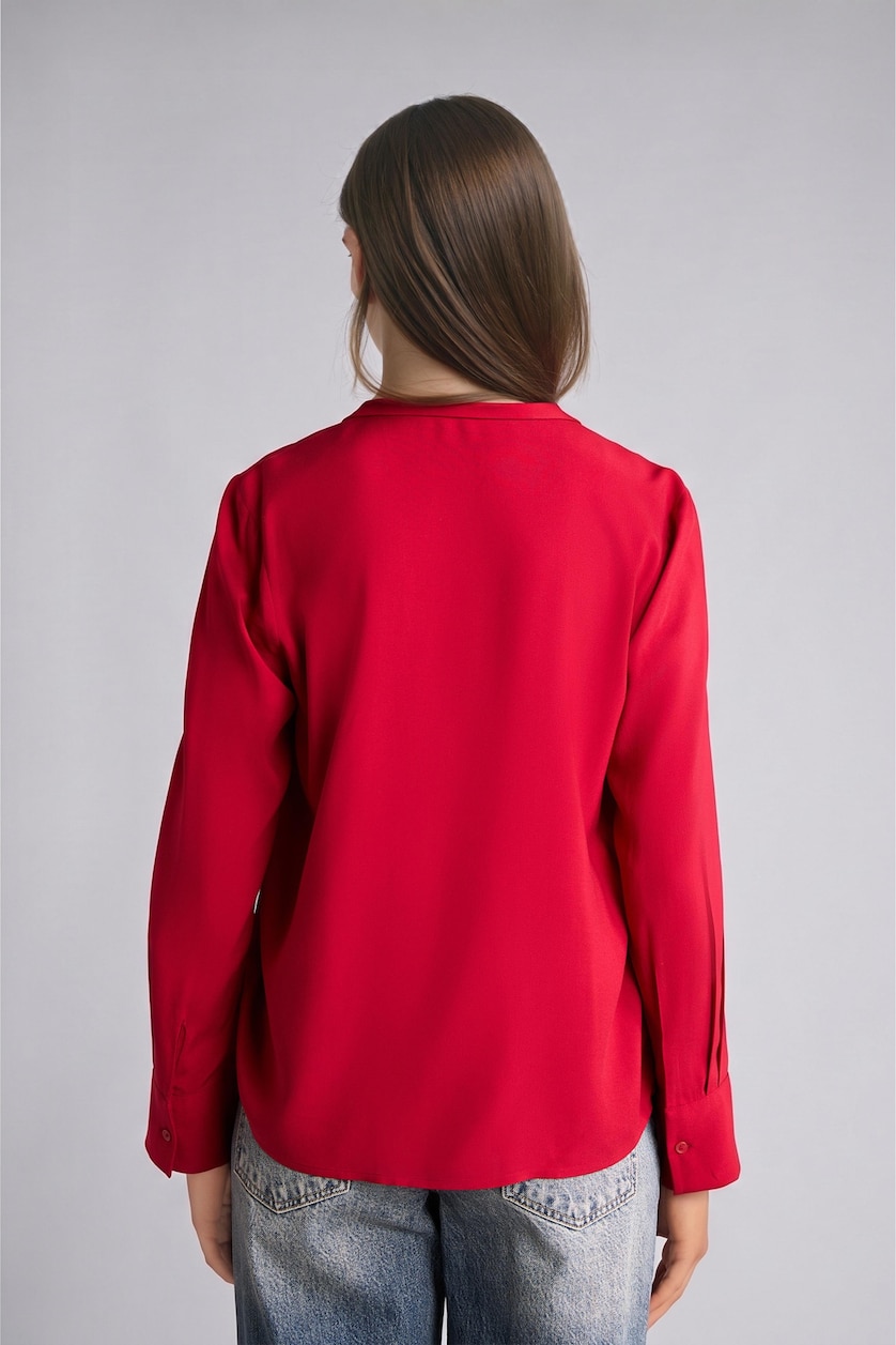 Әйелдерге қызыл Regular Fit жейде