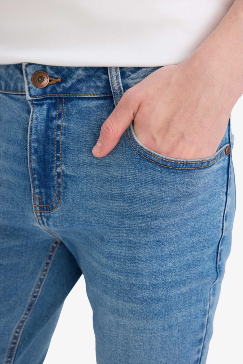 Man Blue Carlo Skinny Fit Super Skinny Hem Denim Trousers