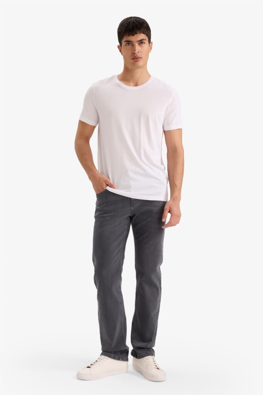 رجال رمادي بنطرون جينز سيرجيو قصة عادية وخصر عادي