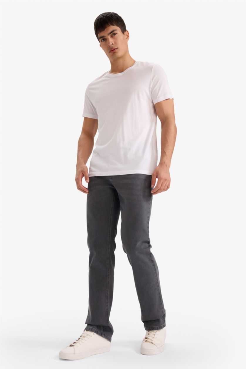 رجال رمادي بنطرون جينز سيرجيو قصة عادية وخصر عادي