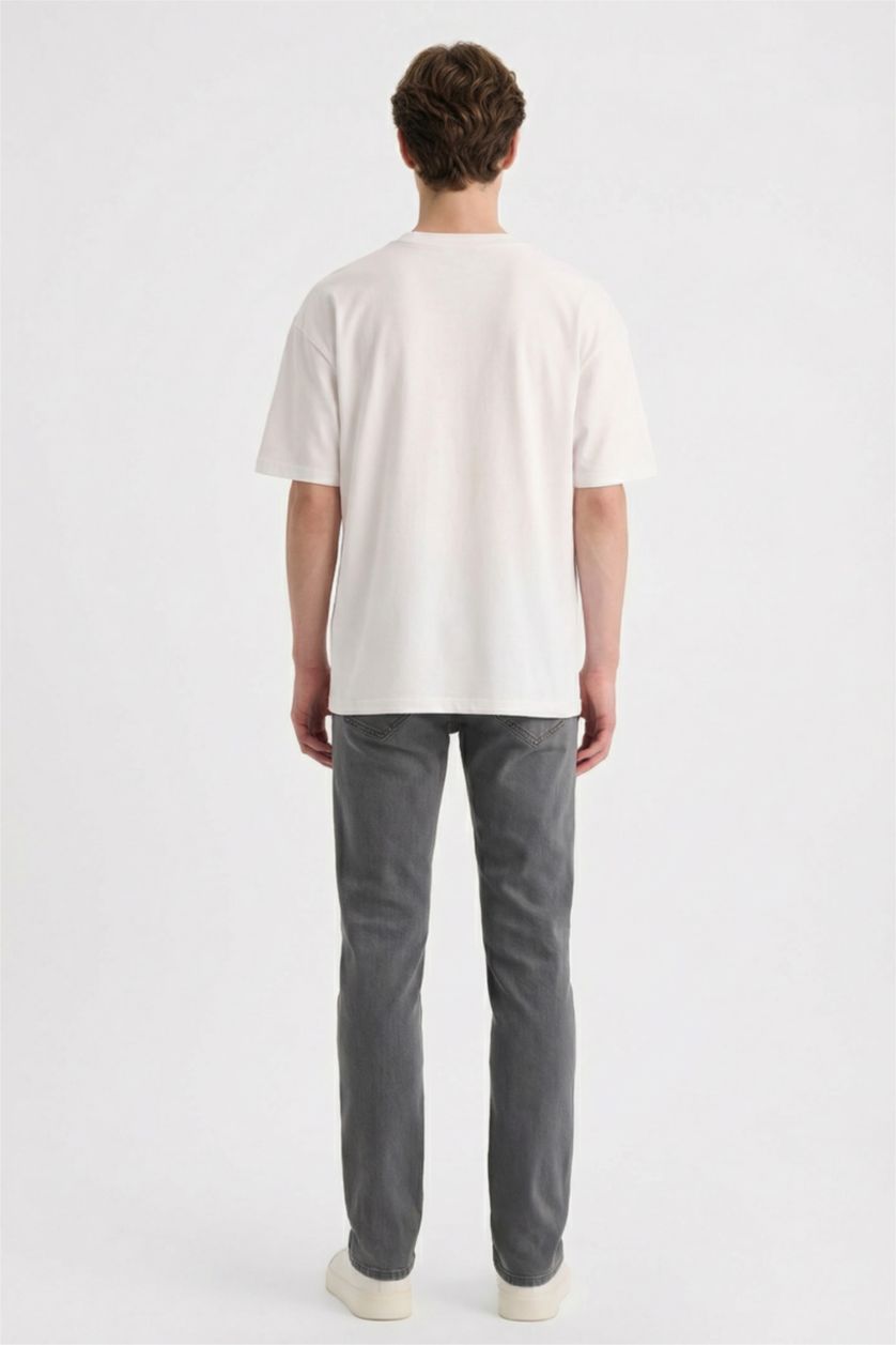 رجال رمادي سروال جينز بيدرو سليم فيت