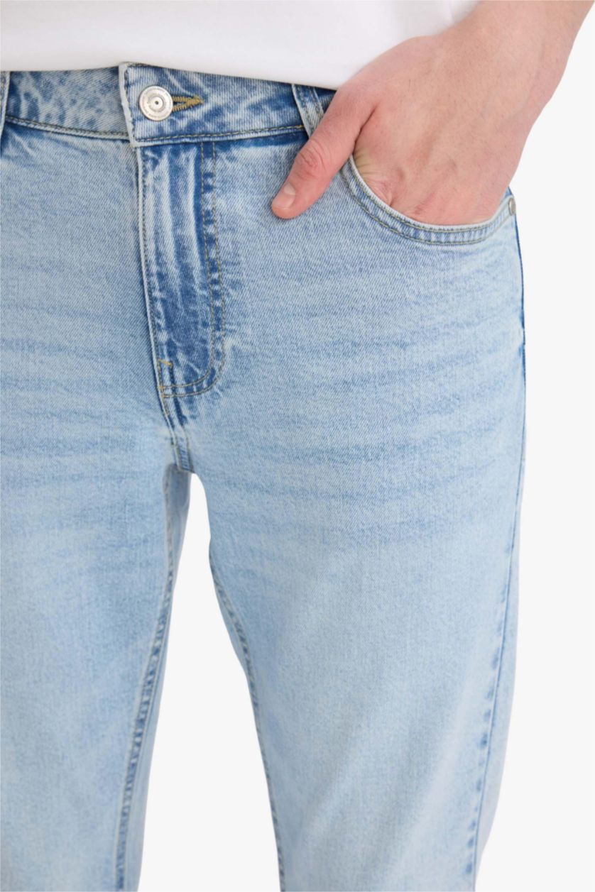 Man Light Blue Pedro Slim Fit Trousers