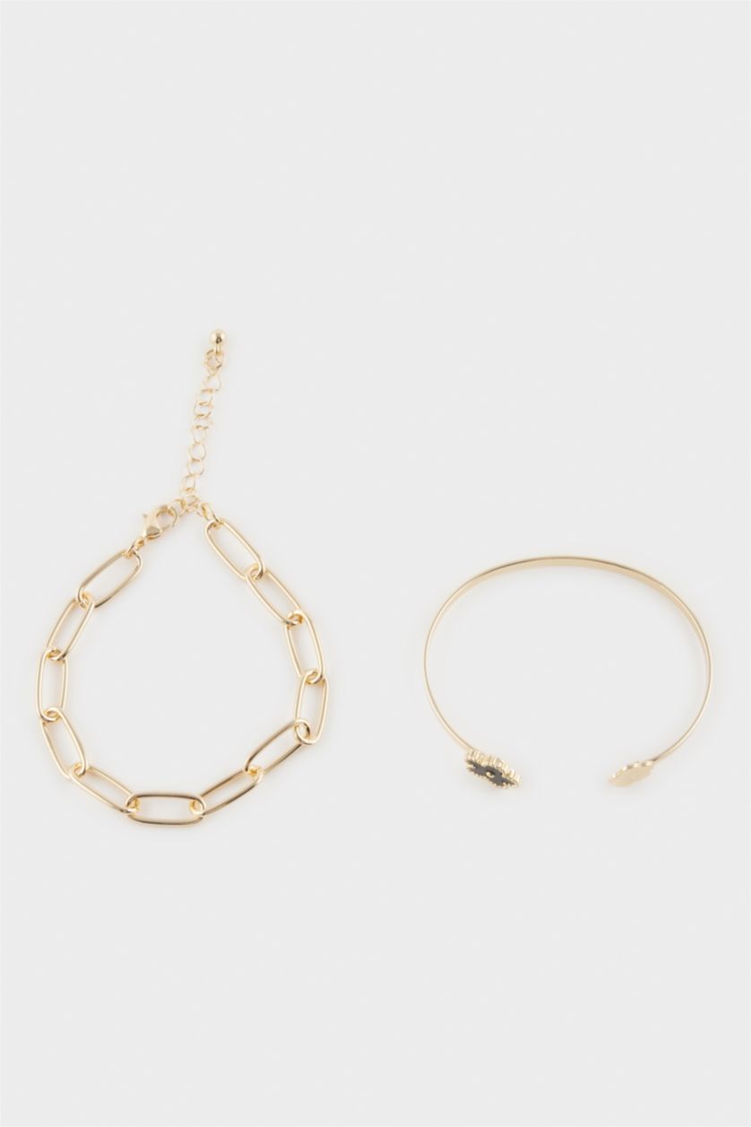 Kadın Siyah Kadın 2'li Gold Bileklik Bilezik