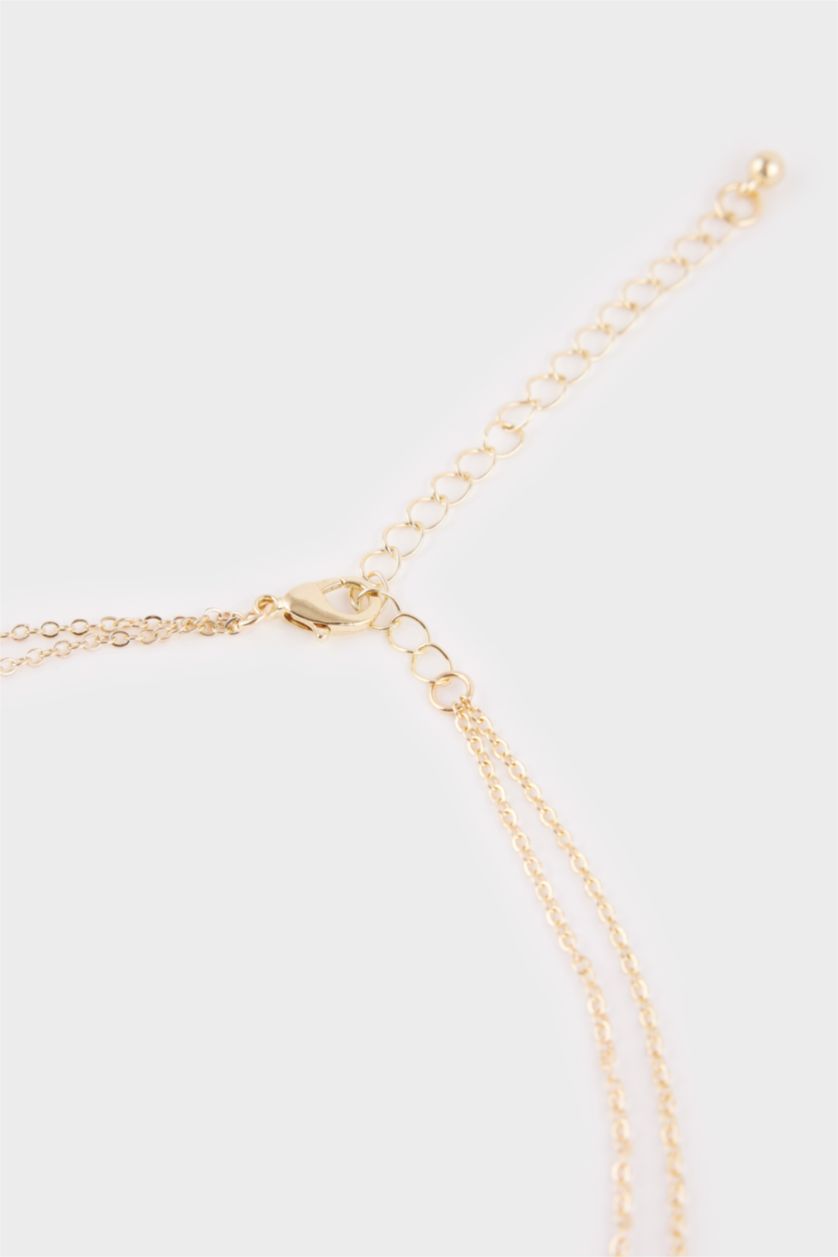 Kadın Siyah Kadın 2'li Siyah Yonca Detaylı Kolye