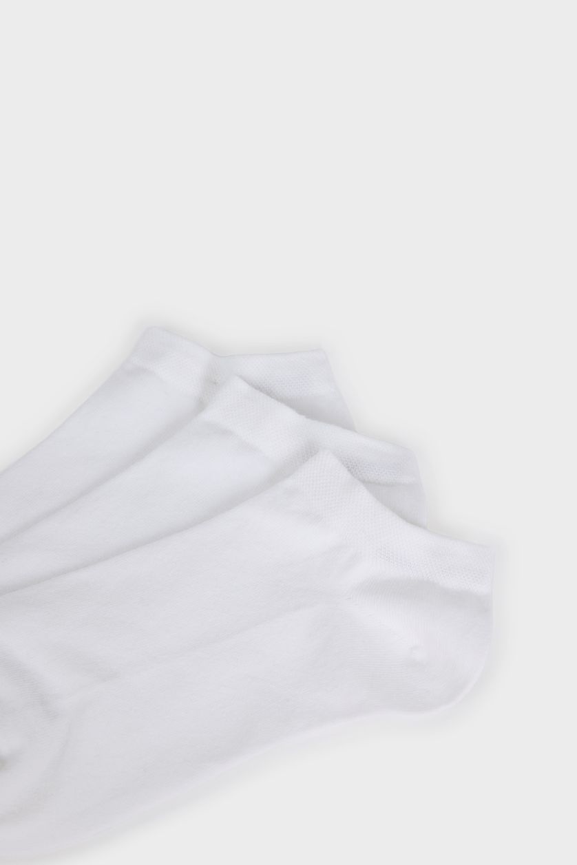 FEMME Blanc Lot de 3 Chaussettes courtes en coton pour femme