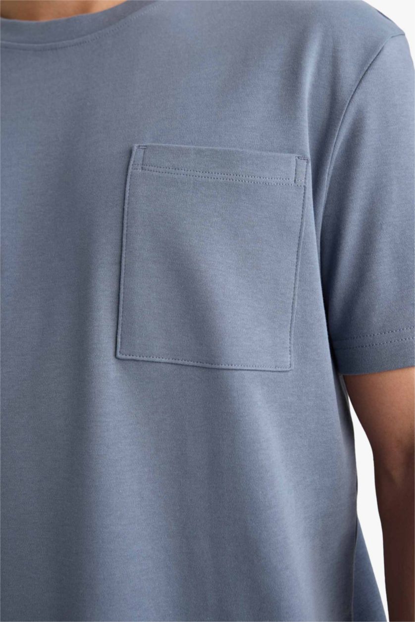 رجال رمادي تيشيرت قطن اوفر سايز