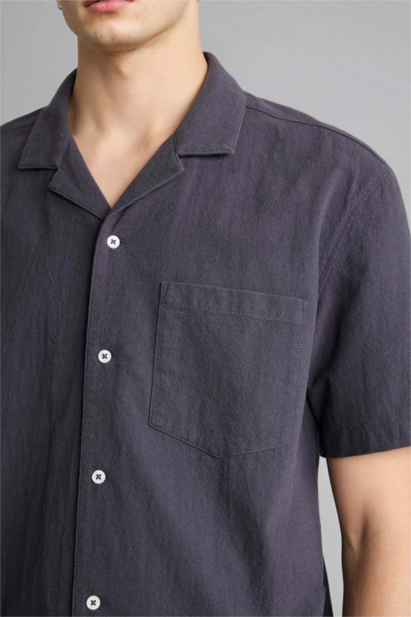 رجالي أنثرا 100% Cotton Muslin Shirt