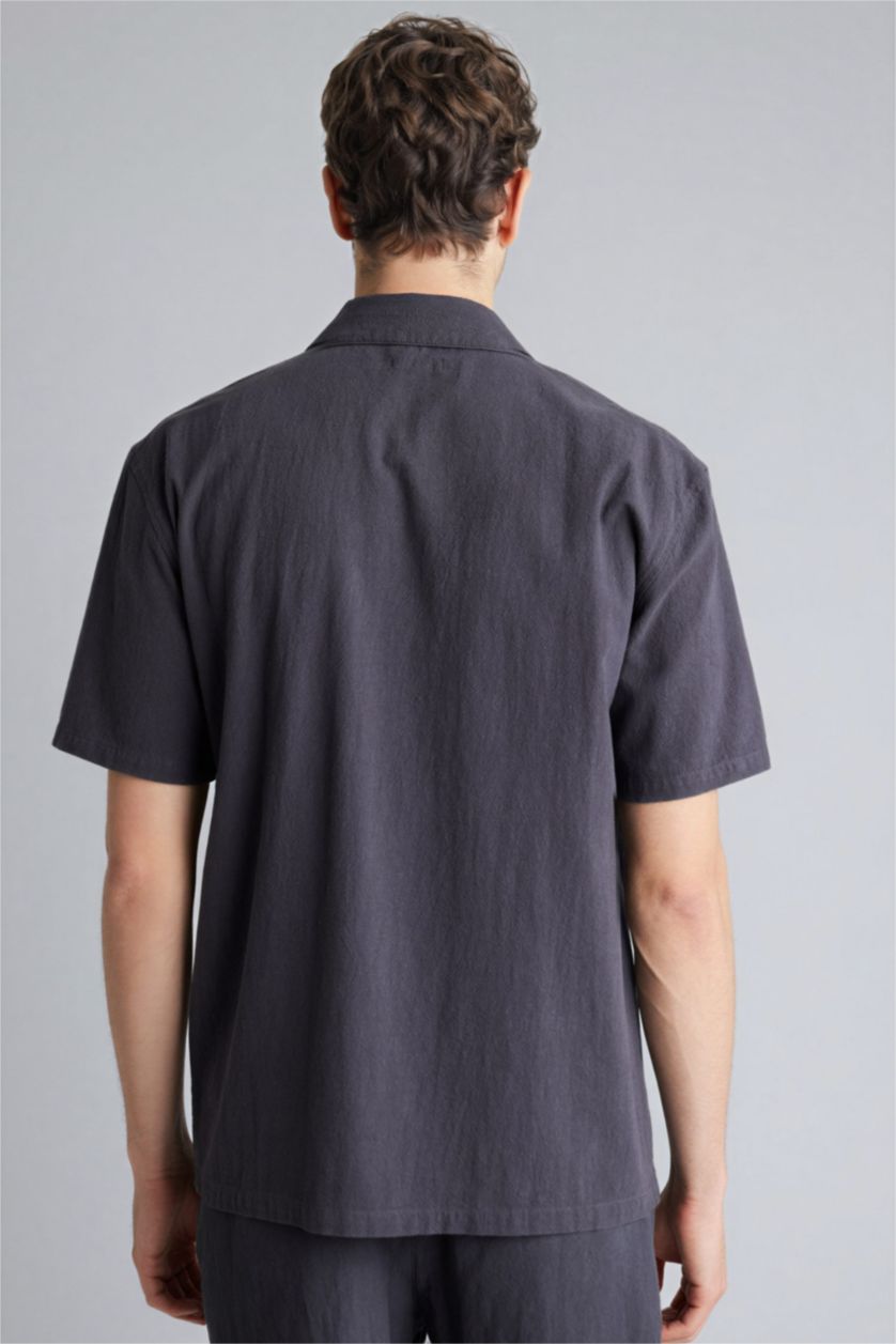 رجالي أنثرا 100% Cotton Muslin Shirt