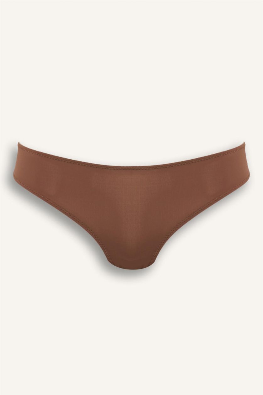 Kadın Açık Kahve Dantel Detaylı Dantel Hipster Külot