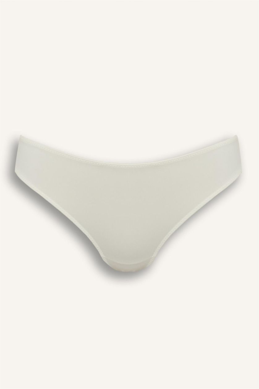 Kadın Ekru Dantel Detaylı Dantel Hipster Külot