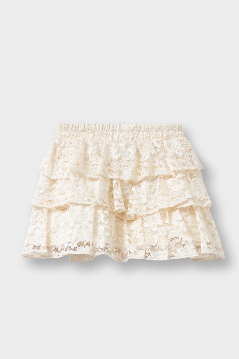 طفلة صغيرة بيج فاتح تنورة بيبي بناتي بوبلين دانتيل