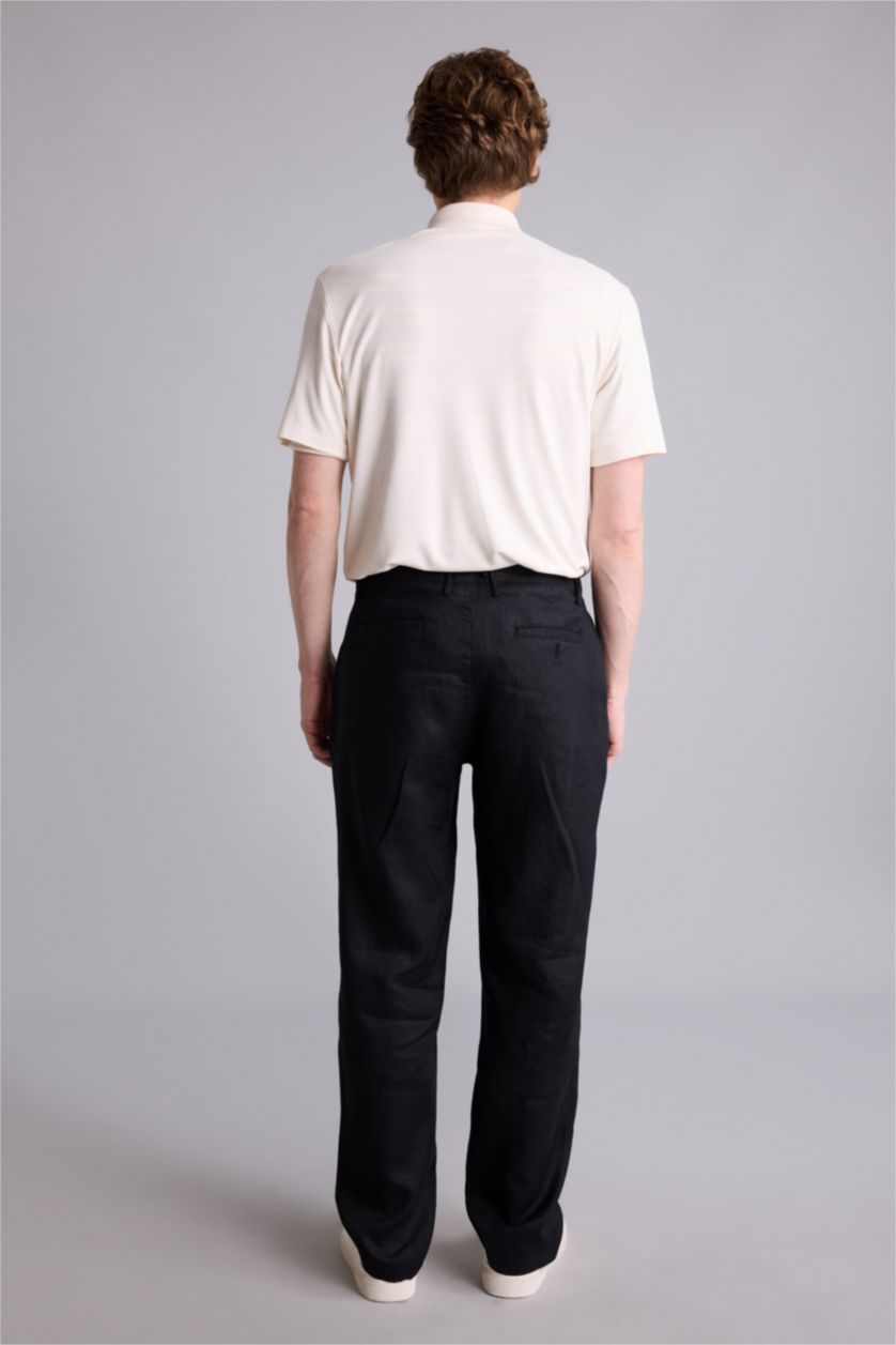 Мужчины Черный Relax Fit Trousers