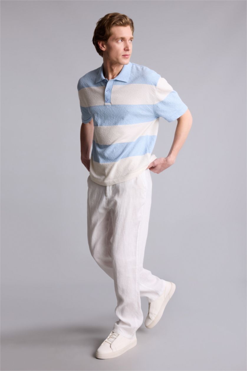 Мужчины Кремовый Relax Fit Trousers