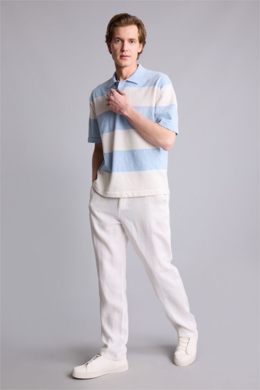 Мужчины Кремовый Relax Fit Trousers