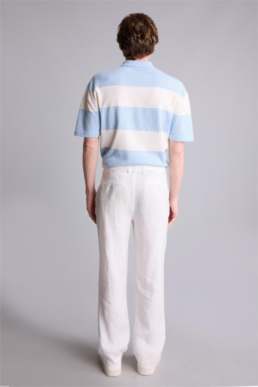 Men White Relax Fit Trousers