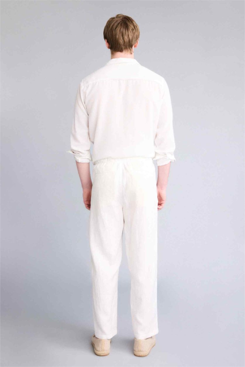 Мужчины Бежевый Relax Fit Trousers