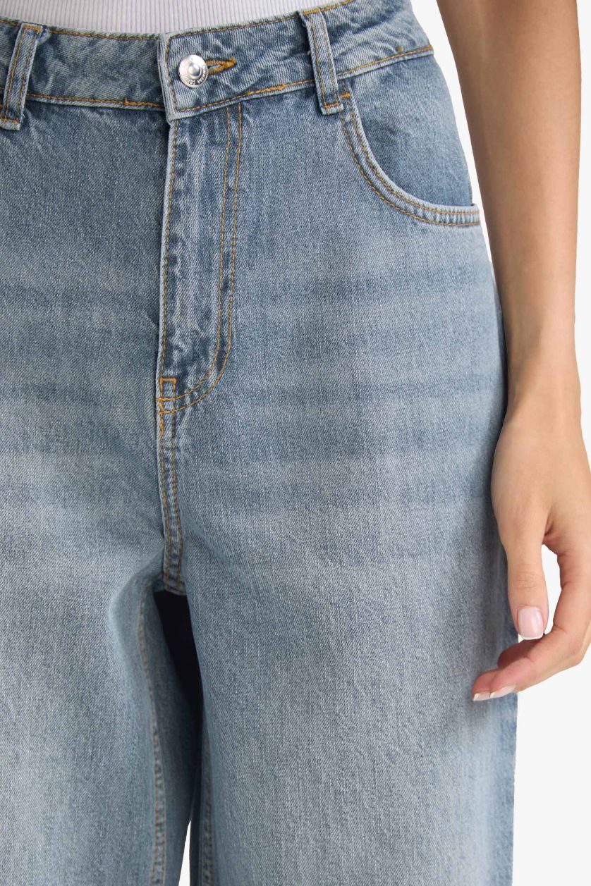 WOMAN Blue 90's Wide Leg High Waisted Long Jeans