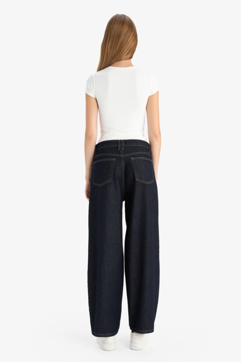 نساء أسود أزرق High Waist Trousers
