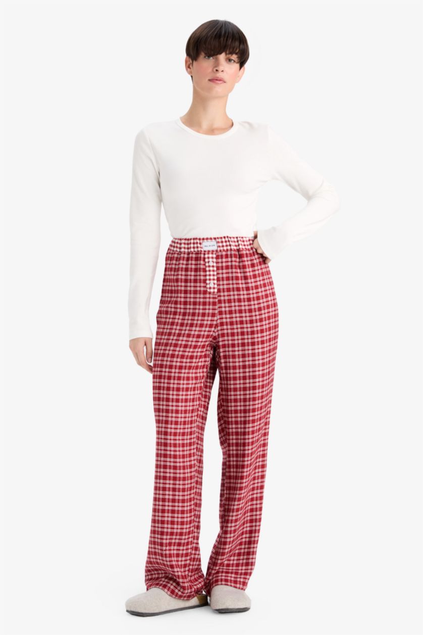 WOMAN Bordeaux Regular Fit Flanel Bottom