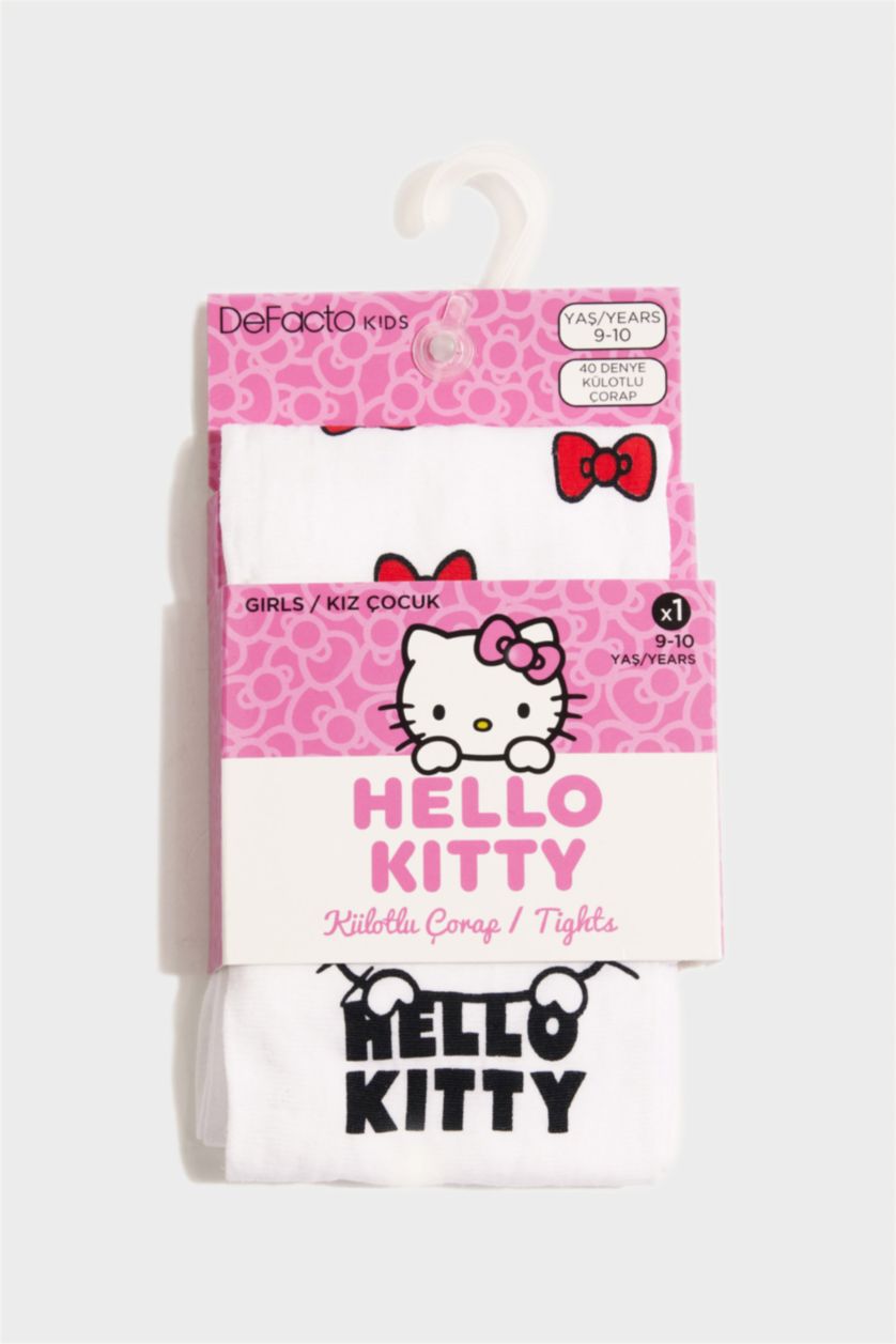 Kız Çocuk - Genç Kız Beyaz Kız Çocuk Hello Kitty 60 Denye Külotlu Çorap