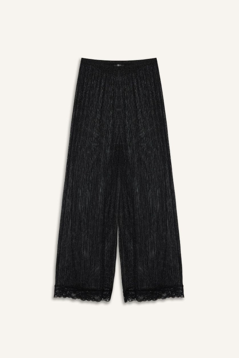 نساء أسود سيت شيفون قصة عادية بحمالات - قطعتين