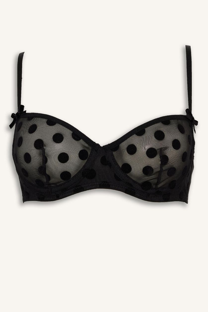 نساء أسود حمالة صدر برا تول بدون بطانة