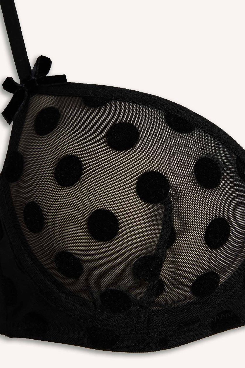 نساء أسود حمالة صدر برا تول بدون بطانة