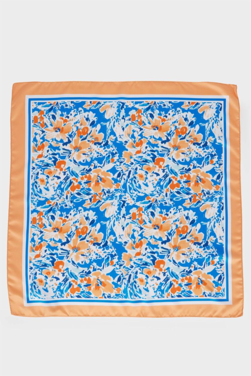 Kadın Mavi Kadın Desenli Fular