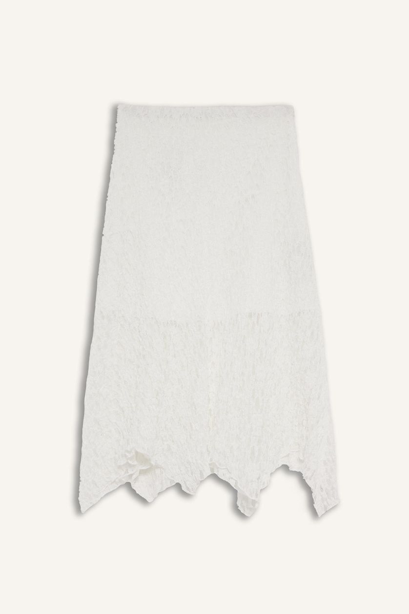 Kız Çocuk - Genç Kız Ekru Dantel Etek Kız Çocuk