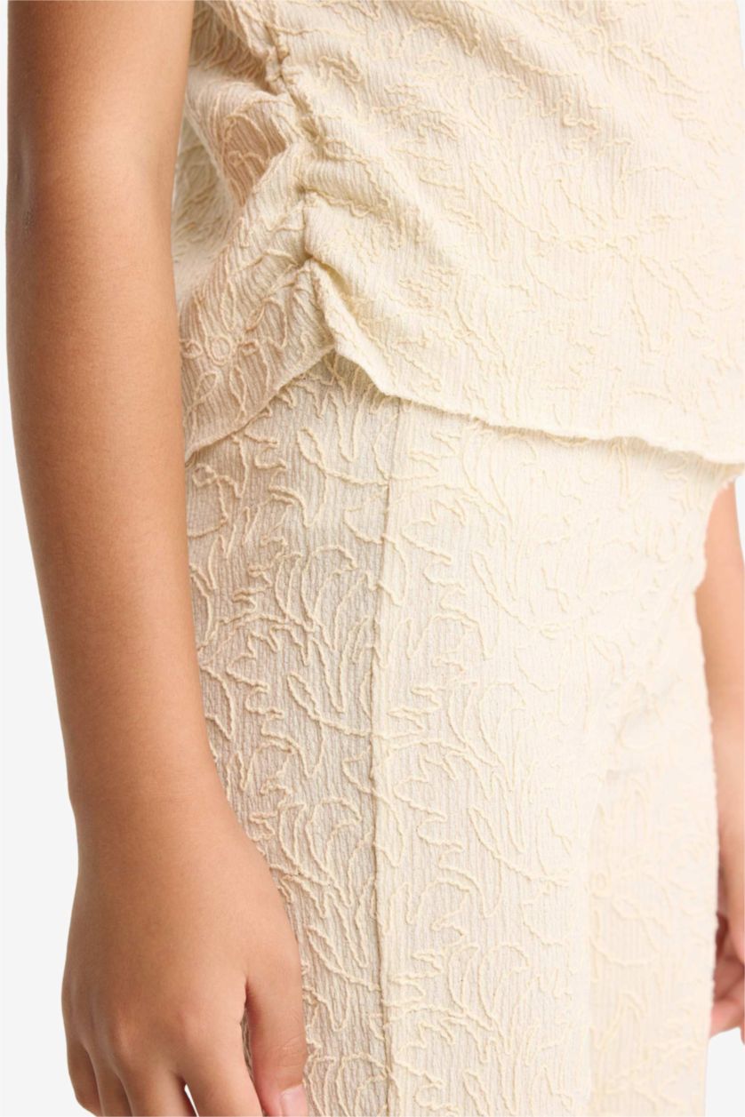 بنات بيج سيت بناتي بنطلون وتيشيرت مطرز - قطعتين