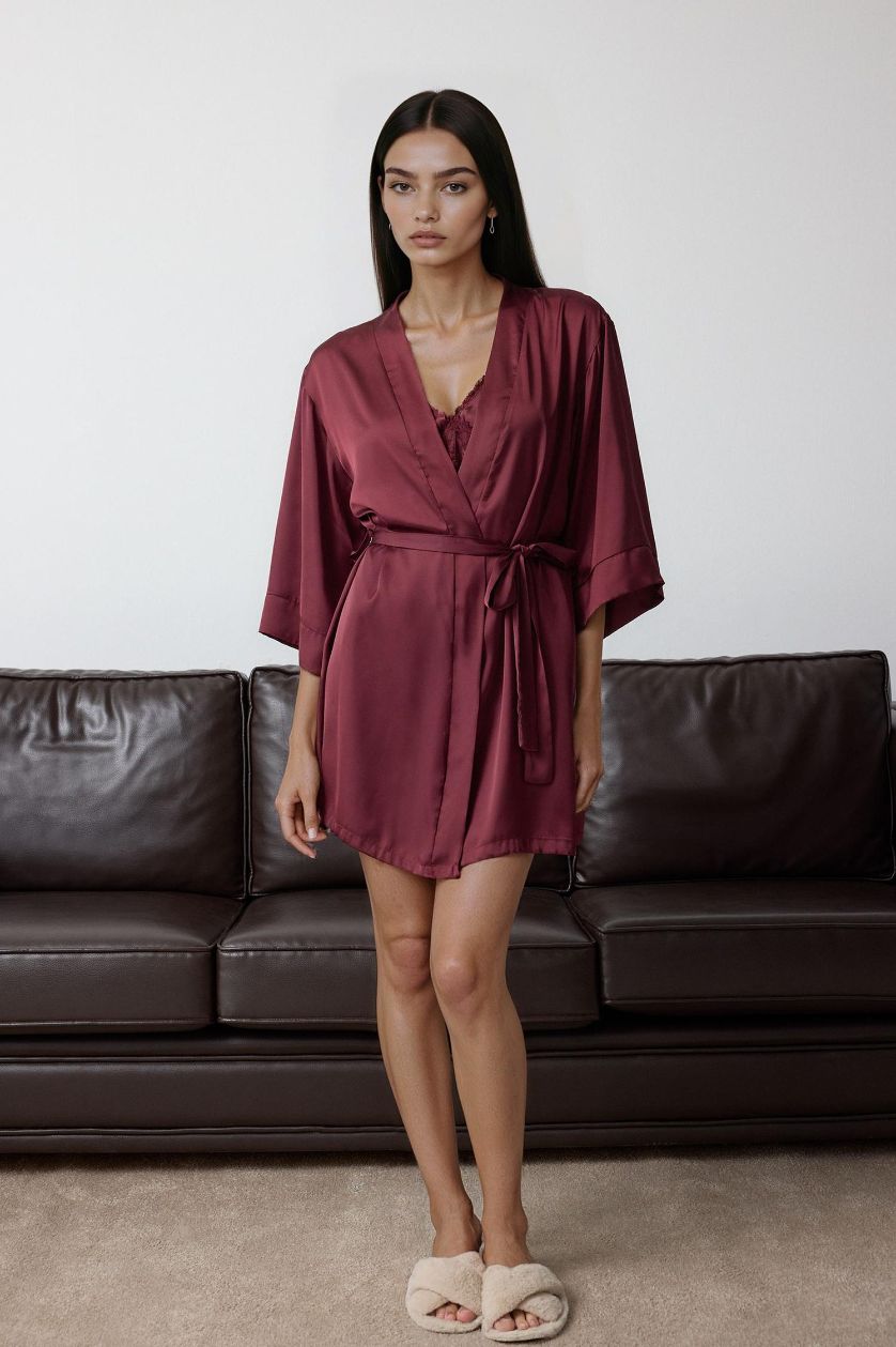 Woman Bordeaux Regular Fit Long Sleeve Woven Tops