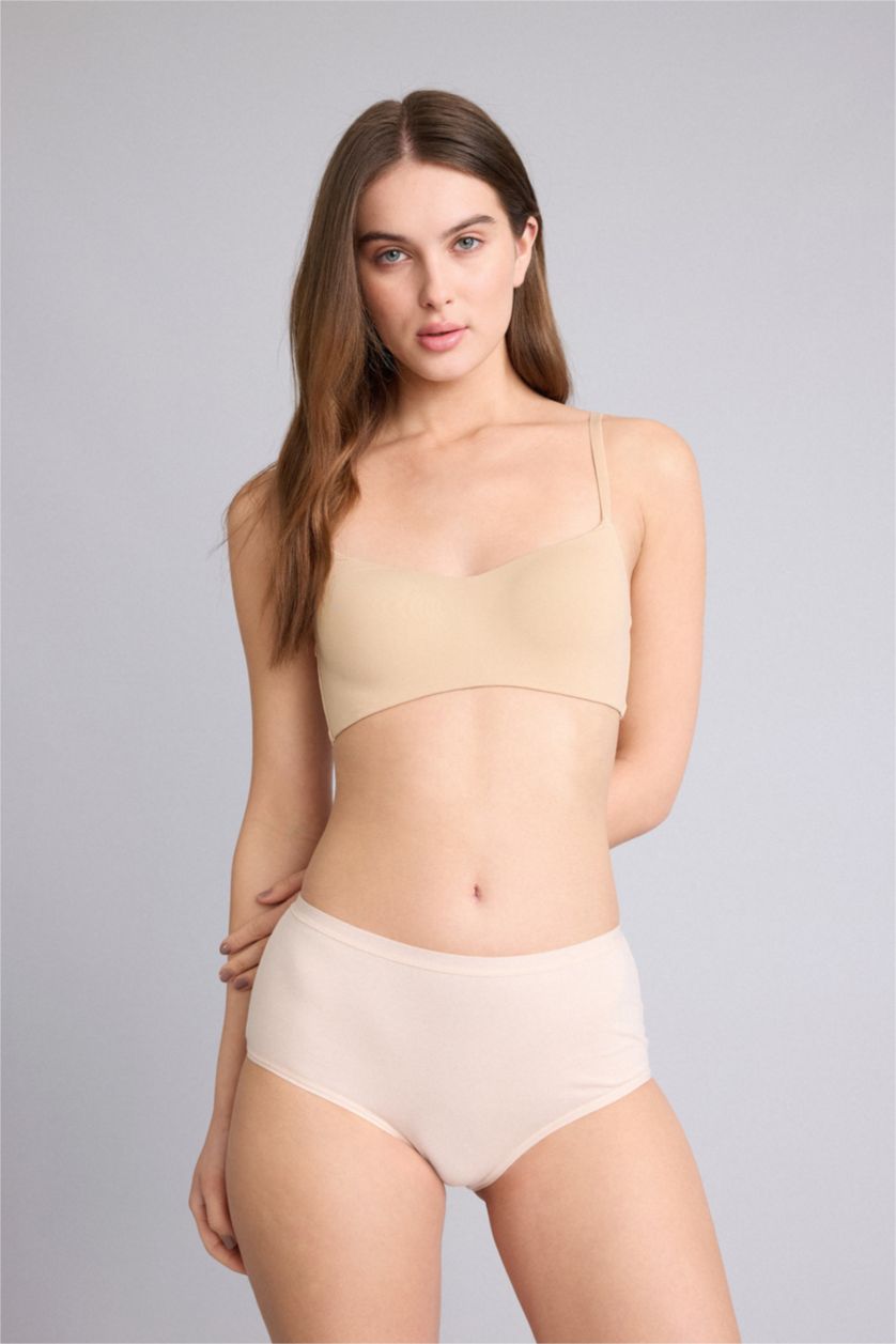 Kadın Bej Micro Kaplı Dolgulu Balensiz Bralet