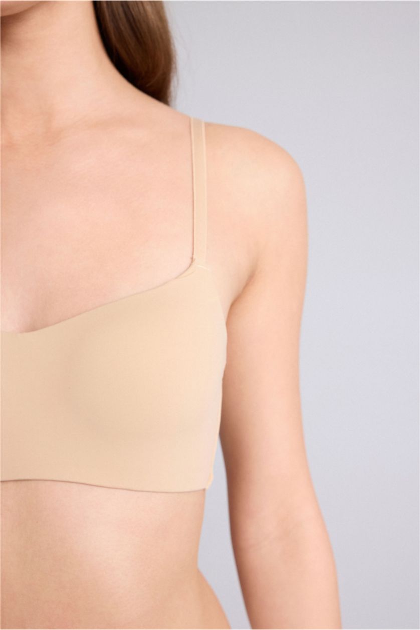 Kadın Bej Micro Kaplı Dolgulu Balensiz Bralet