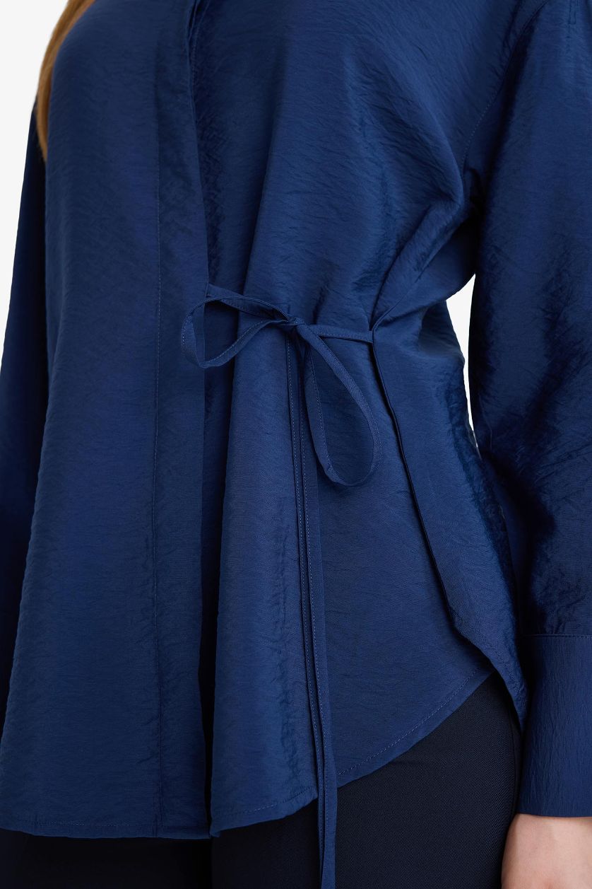 Woman Indigo Regular Fit Long Sleeve Tunic